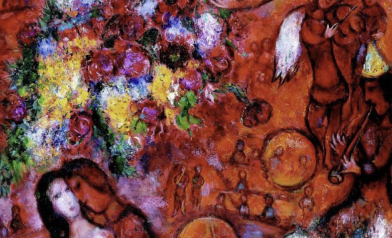 Blog do Mesquita,Arte,Artes Plásticas,Pinturas,Marc Chagall,Il circo rosso,1956